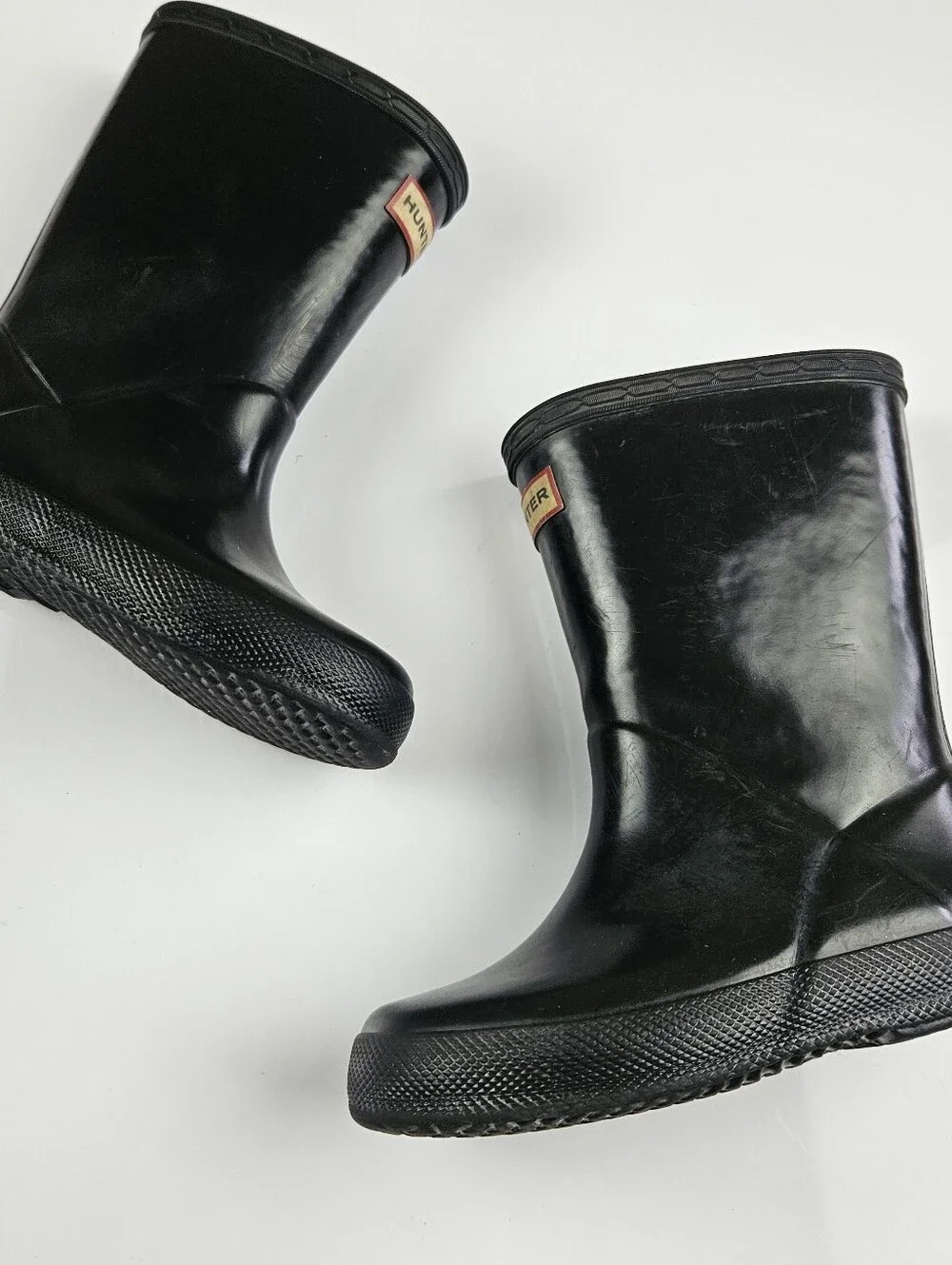 Hunter Kids Black Original Rain Boots US 9-10 UK 8 EU 25 Waterproof Rubber Boots
